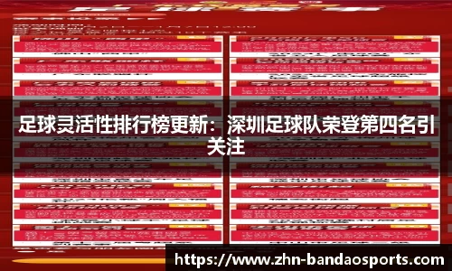 足球灵活性排行榜更新:深圳足球队荣登第四名引关注